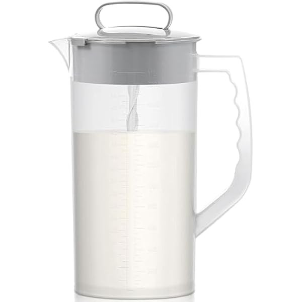 Breast milk pitcher, 64oz/ 2000ml Mixing pitcher with lid, Mixing