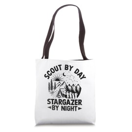 Scout By Day Stargazer By Night Camping Scouting Scouts Tote Bag