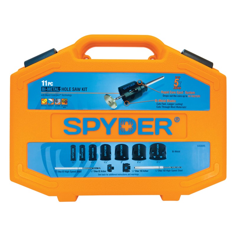 Spyder 11-Piece Bi-Metal Hole Saw Kit (600886)