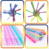 24Pcs Reusable Drinking Straw by WerkaSi, 10.6-inch 12Pcs Long Clear