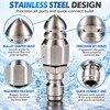 Sewer Jetter Nozzle for Pressure Washer Use – 1/4" Stainless