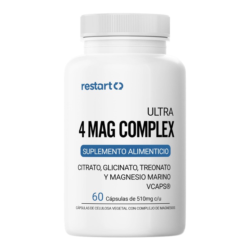 Restart Ultra 4 Mag Complex | Complejo con Citrato, Glicinato,