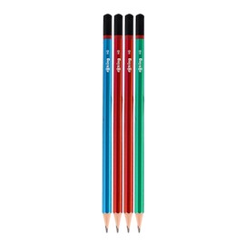 rOtring Set of 4 Wood case Pencils HB : Blue - Green - 2X Reds