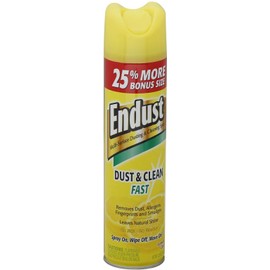 Endust No-Wax Cleaning & Dusting Spray, Lemon, 12.5 Ounces