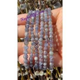 KayleeNYC Wholesale 6 Pcs Natural Iolite 4mm 7.5” Healing Stretch Bracelet