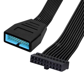 GINTOOYUN Cable de extensión USB 3.0, USB 3.0 19/20 pines macho a hembra adaptador de extensión interno (5.9 pulgadas)