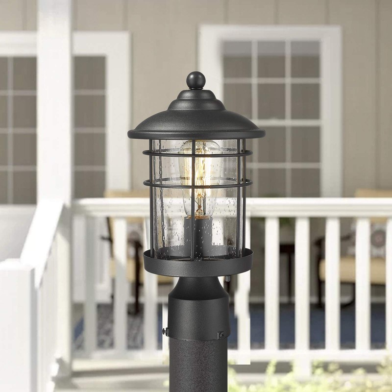 Emliviar 13 Inch Outdoor Post Light Waterproof Modern Lamp Post
