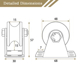 KCNOFNC Pulley Steel Cable, Pulley for Ropes, Pulley with 2 Ball Bearings, Pack of 2