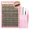 FANXITON Lash Clusters Kit Wispy Clusters Eyelash Extensions Natural Lash