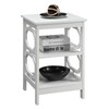 Convenience Concepts Omega End Table with Shelves, White, 15.75 in