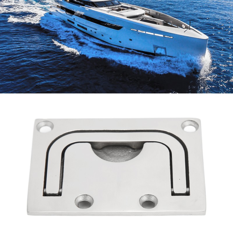 76mm Flush Pull Handle Square 316 Stainless Steel Polishing Lifting