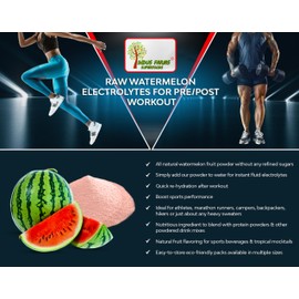 Indus Farms Superfoods All Natural Watermelon Fruit Powder, Instant Electrolytes, Pre-Workout & Post-Workout Supplement, Beverage Enhancer, Marinades, Sauces, Salads, Face Masks, 5 LB (Value Pack)