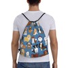 Richugui Drawstring Backpack Dog Party Waterproof Drawstring Gym Sports Backpack