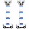 Crystal Candle Holders Set of 2-8" Tall Candlestick Holder for
