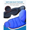 Travel Pillows for Airplanes with Sleep Eye Mask, Chin Strap,