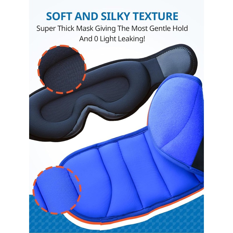 Travel Pillows for Airplanes with Sleep Eye Mask, Chin Strap,