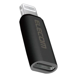 ELECOM USB Type-C to Lightning Conversion Adapter, 60W USB PD Compatible (Audio and Video Conversion Not Supported) [MFi Certified] Black MPA-CFLMBK