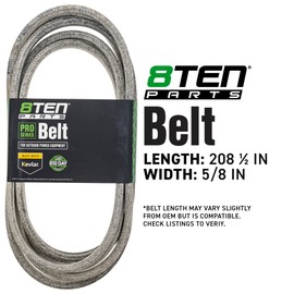 8TEN Kevlar Belt for Exmark Toro Lazer Z S-Series Z Master 7500-D 72-Inch Deck Cut 126-7628 126-7628-SL 208 1/2 x 5/8