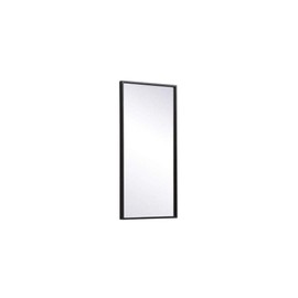 Elegant Decor Monet Home Office Decorative Rectangle Framed Wall Mirror, 28" L x 14" H - Black
