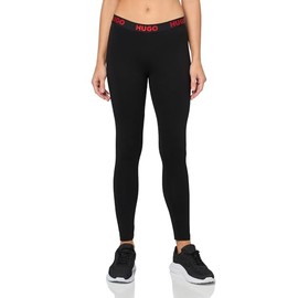 HUGO, Sporty Logo Leggings, Black Leather, S