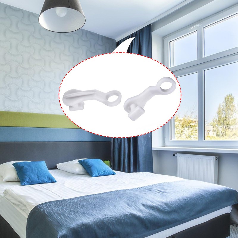 Pack of 50,Curtain Glider Hooks White Plastic Curtain Hook