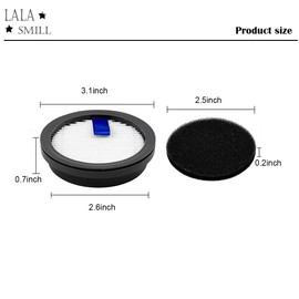 Replacement A200 HEPA Filters for Afoddon A200Pro NEQUARE S12 S25 S26 ORFELD B08/C10A/C10G Series Cordless Vacuum, 2 pcs HEPA Filters and 2 pcs Sponge Filters