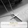 Ldurian Cross Chain for Men,PROVERBS 3:5 Holy Bible Quote Mens