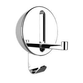 WENKO Klapphaken Premium Delta, klappbarer Wandhaken zum Anbohren, mit Abrutschsicherung, modernes Design, Kunststoffgehäuse und stabiler Metallhaken, 8 x 11 x 2,5 cm, Weiß