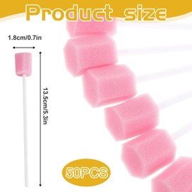 50 Pcs Mouth Swabs – Disposable Oral Care Sponges for Oral Hygiene, End of Life Care, and Daily Use