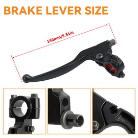 Stylemafia 7/8" Handlebar Left Clutch Lever and 39" Clutch Cable with Adjuster Compatible with 50cc 70cc 90cc 110 cc 125cc Tao Tao SSR Apollo Dirt Pit Bikes（Black）