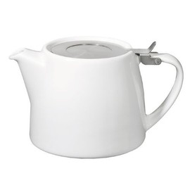 Forlife Stump Teapot 400 mL, White, Ceramic