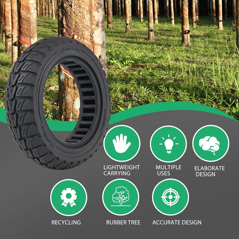 9.5x2.50 Inch Solid Tre for Electric Scooter: 9.5x2.5-6.1 Tire Replacement,
