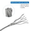 TOP-VIGOR 2mm Vinyl Coated Wire Rope, 6m / 20ft Galvanized