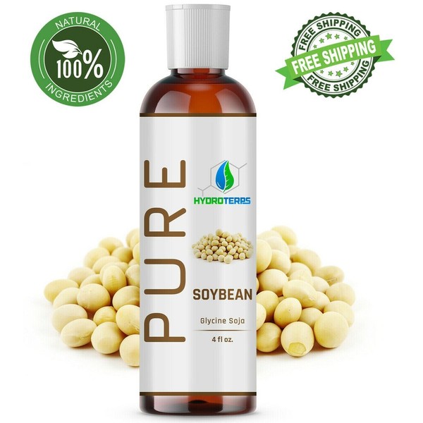 Soybean Oil 4 oz. Cold Pressed REFINED 100% Pure Natural For Skin Hair Face