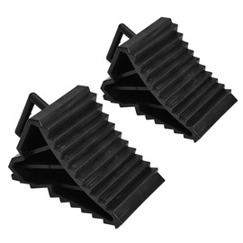 Joyzan Wheel Chocks, Car Non-Slip Block with Handle Plastic Tyre Slip Stopper, Axle Measuring Block, Tyre Support Cushion, Tyre Protector, Brake Stopper, Ribbed Wedges, Wheel Chock, Brake Chock,