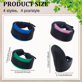 FREEBLOSS 16Pcs Leather Finger Protector Finger Thimble Guards Tools Leather Finger Guards Quilting Craft Accessories DIY Sewing Tools for Embroidery