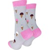 Women's Premium Comfort Food Socks (Ice Cream)