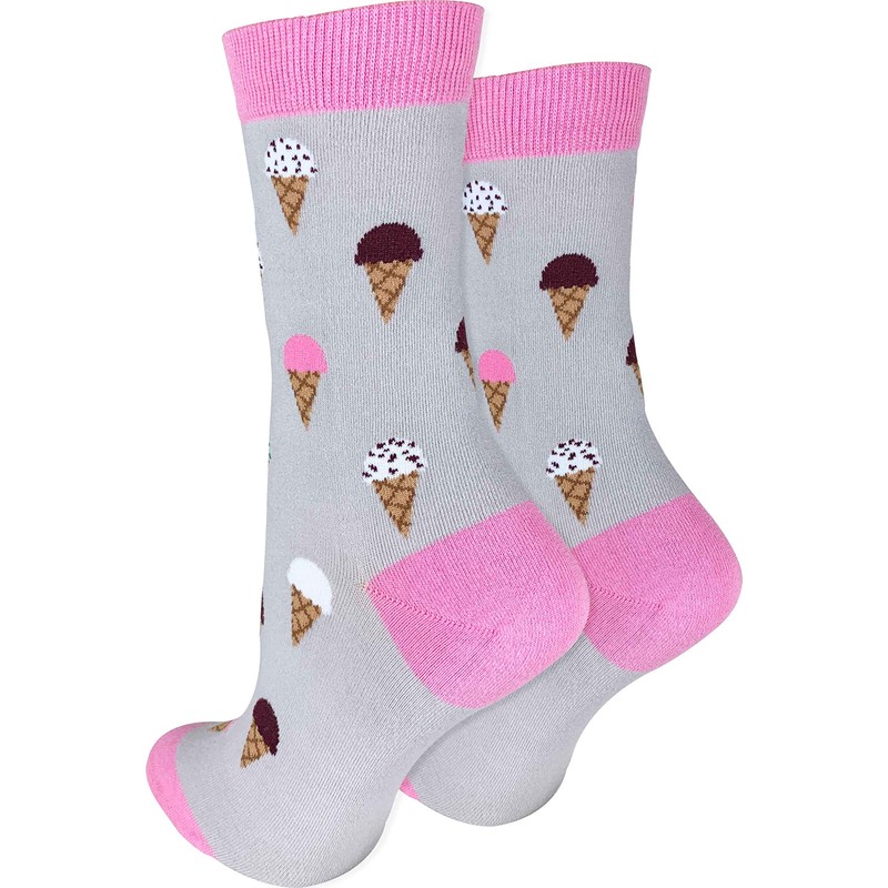 Women's Premium Comfort Food Socks (Ice Cream)