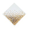 Fun Express - White W/gold Foil Dots Lunch Napkin 16pc