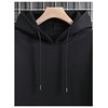 SweatyRocks Men's Drawstring Hooded Sweatshirt Letter Graphic Long Sleeve Drop