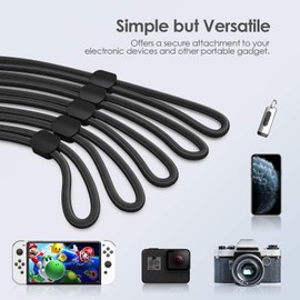 Avorast - Correa de muñeca de mano, paquete de 6 correas ajustables de nailon coloridas para GoPro, cámara, llaves, llavero, teléfono, unidad flash USB, portafolios, identificación de identificación