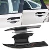 4pcs Carbon Fiber Style External Outer Door Bowl Handle Cover