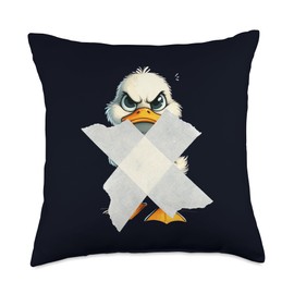 Duck Tape Funny Duck Pun Punny Animal Throw Pillow
