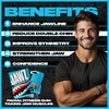Jawz Gum Jawline Chewing Gum, 4 Pack Box, Blue Razz,