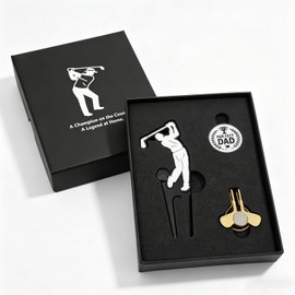 Vocaris Golf Gift Set for Dad with Divot Tool, Ball Marker & Hat Clip