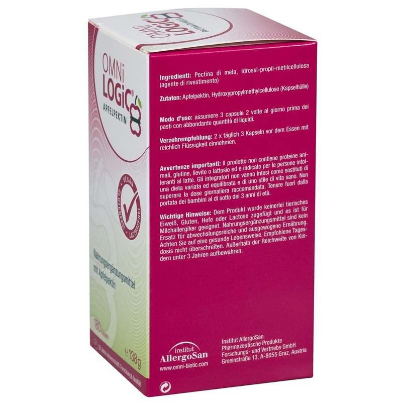 OMNi LOGiC Apple Pectin 180 Capsules