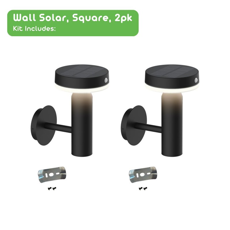 VerLuce - Round Solar Wall Lights - Solar Powered Wall