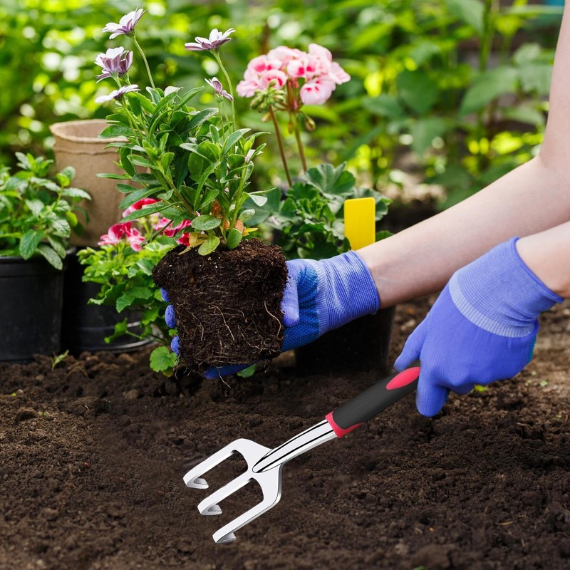 Garden Hand Tools Set - 3-Piece Non-Slip Gardening Tools -