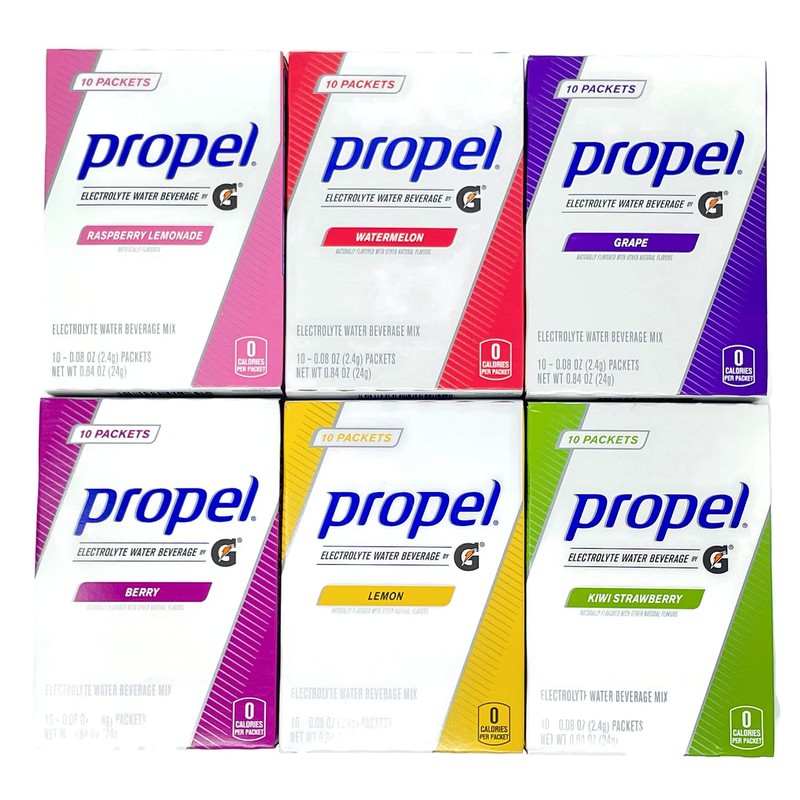 Propel Powder Packets Drink Mix, Variety Pack, 6 Flavors, Grape,