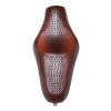 KEEPDSGN Brown Alligator Motorcycle Driver Passenger Two Up Seat for